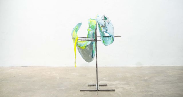 Image of artwork titled "Gravity's Bitches; Heading for a Spin," by Frances Adair Mckenzie