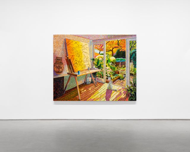 Image of artwork titled "The Artist's Garden Studio with Etruscan Vase (for Redon)" by JJ Manford