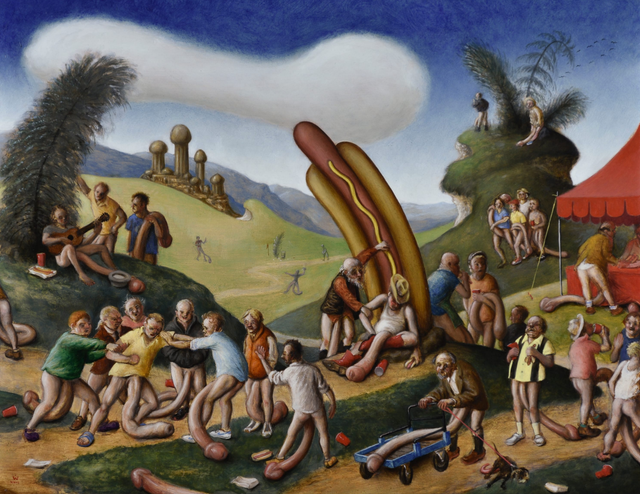 Image of artwork titled "Sausage Fest" by Jeff Wigman