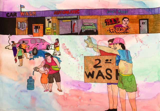 Image of artwork titled "Car Wash" by Karla Diaz