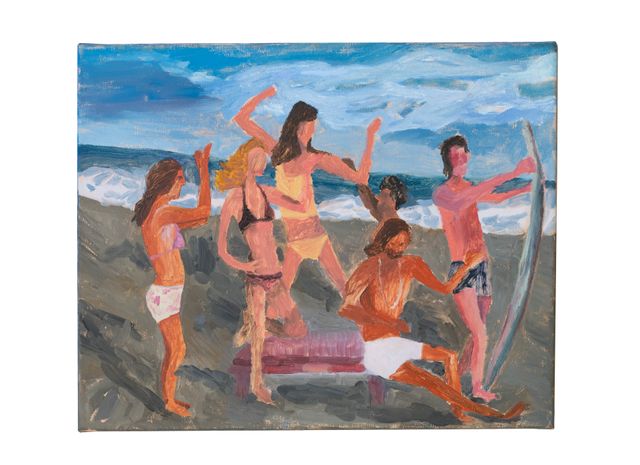 Image of artwork titled "Bathers in Reta." by María Guerrieri