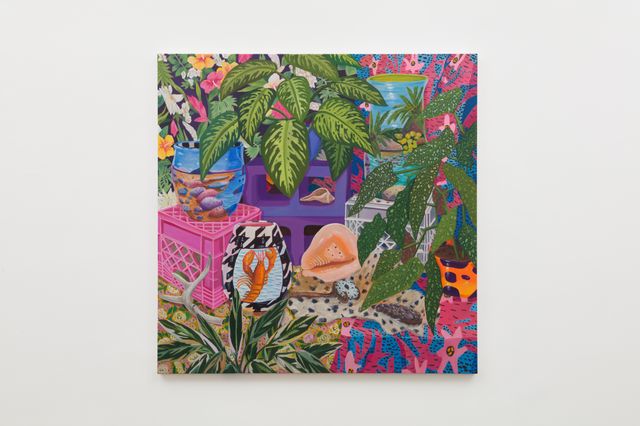 Image of artwork titled "Two Landscape Vases with a Lobster Pot" by Anna Valdez