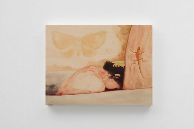 Image of artwork titled "A recollection mounted to the back of the throat " by Maya Perry