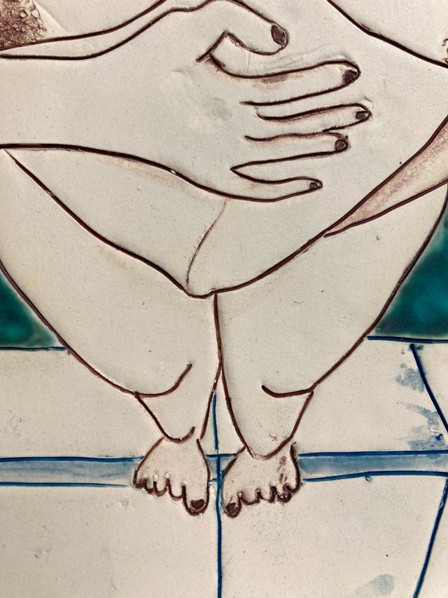 Image of artwork titled "Taking the Plunge (Woman at a Pool)" by Gabriela Vainsencher