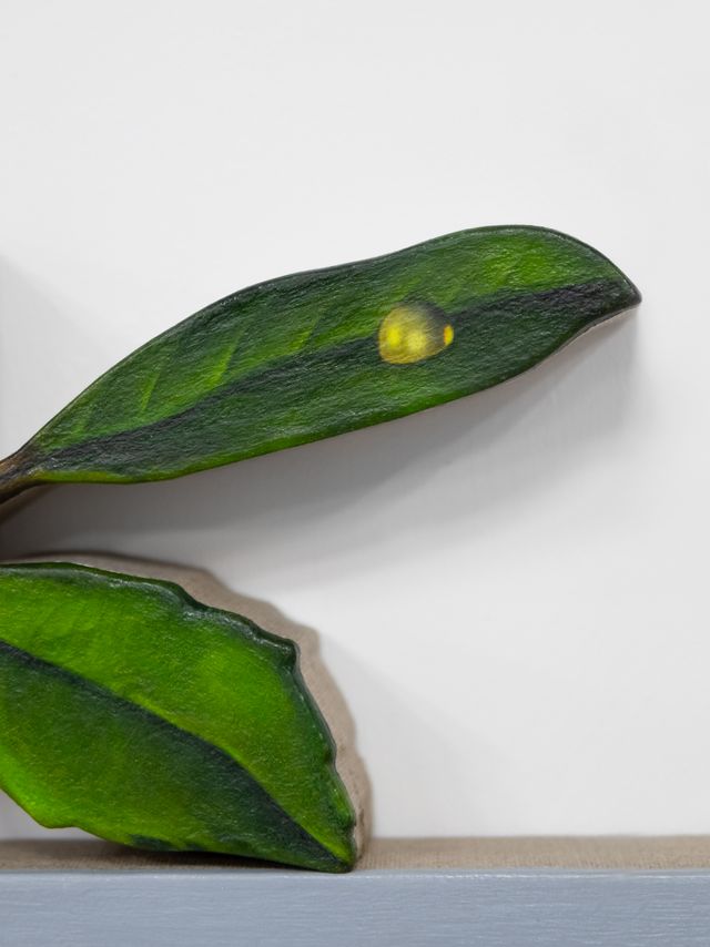 Image of artwork titled "Shelf (Leaf and Cigarette)" by Marius Steiger