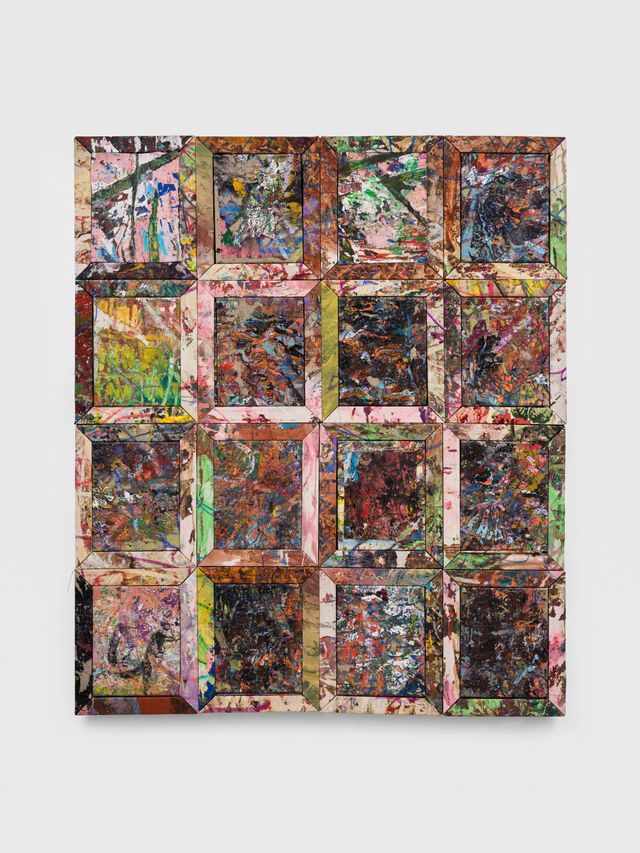 Image of artwork titled "Untitled (amalgamated painted frames #1)" by Basie Allen