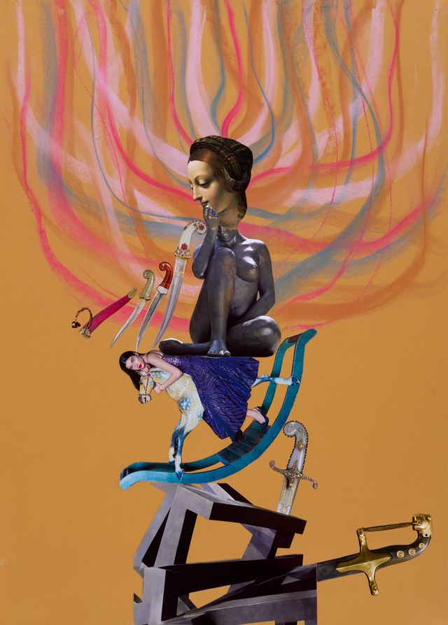Image of artwork titled "When She Sat Down a Little Bit Comfier XV" by Rasa Jansone
