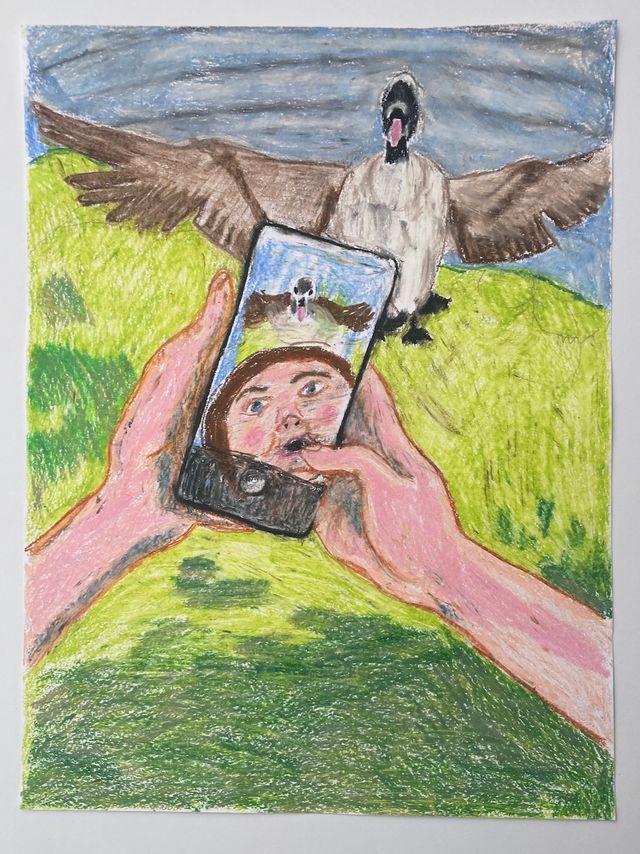 Image of artwork titled "Goose Attack" by Nick  Paynes
