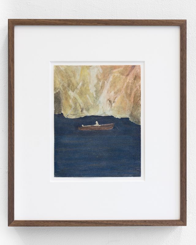 Image of artwork titled "Figures in a red boat" by Eric  Cameron