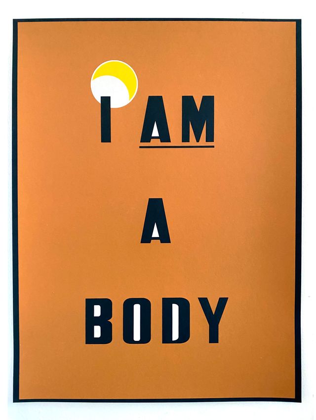 Image of artwork titled "I AM A BODY (BLACK)" by Baseera Khan