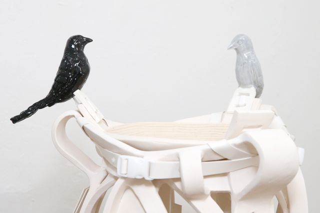 Image of artwork titled "String Figures (Bird Bath)" by Johanna Strobel
