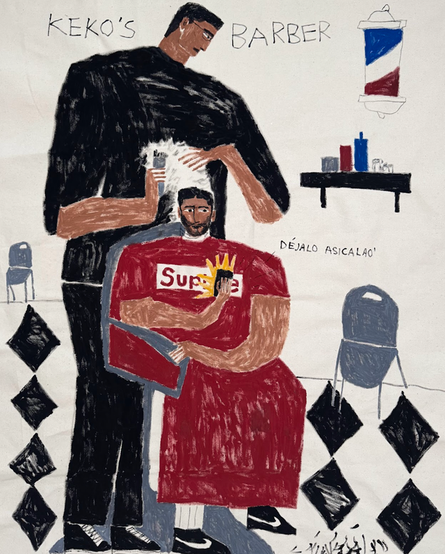 Image of artwork titled "Keko’s Barber" by Joshua Nazario