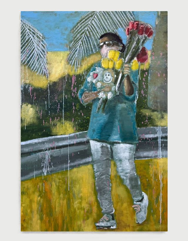 Image of artwork titled "Street Vendor (Red and Yellow Flowers)" by Armig Santos