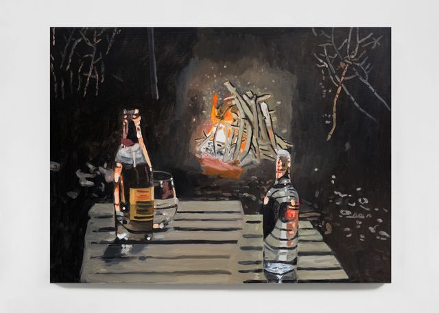Image of artwork titled "Fire and Bottle" by Margaux Williamson
