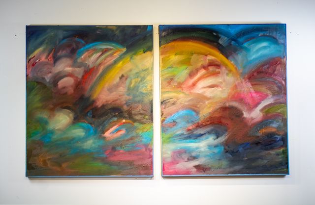 Image of artwork titled "Rain-bow (diptych)" by Joseph Aina