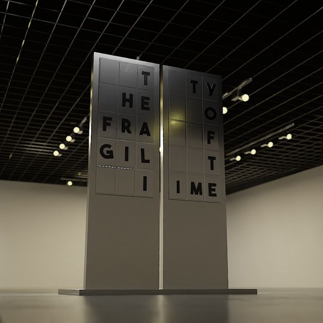 Image of artwork titled "The Fragility of Time - Magnetic Letters" by Michele Lorusso