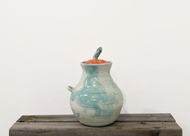 Image of artwork titled "green jar stoppered with a cherry" by Johanna Jackson