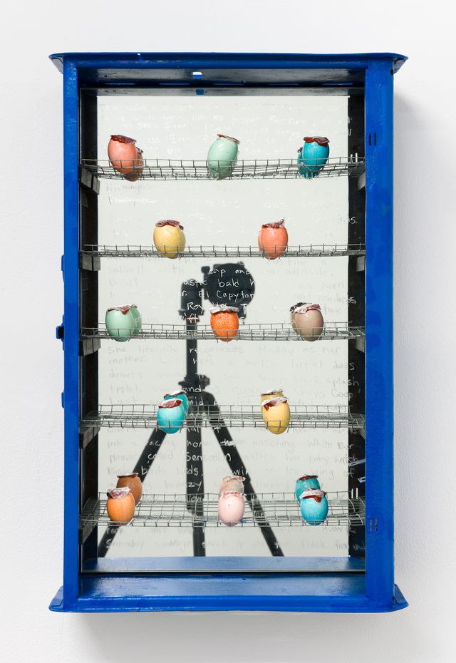Image of artwork titled "Blue Confetti Cabinet" by Pat McCarthy