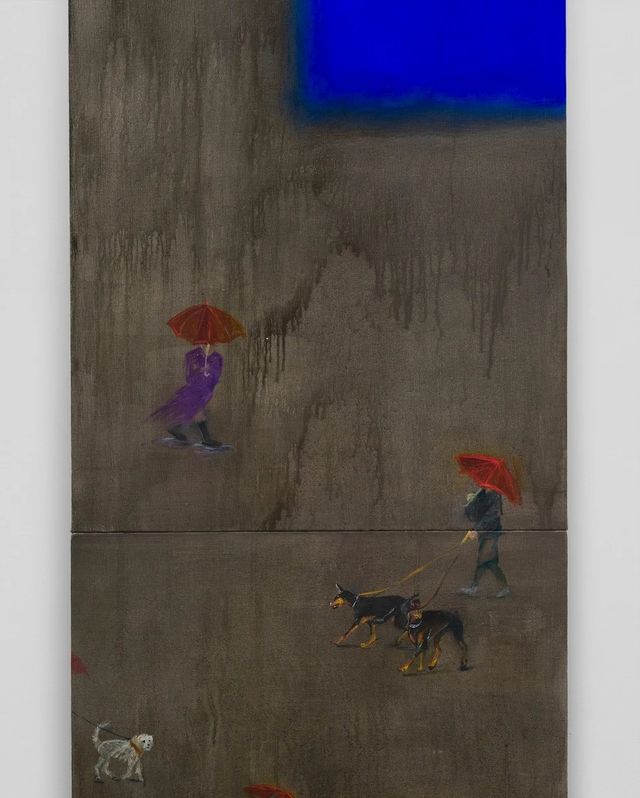 Image of artwork titled "Blue, rain and home" by Yan Xinyue