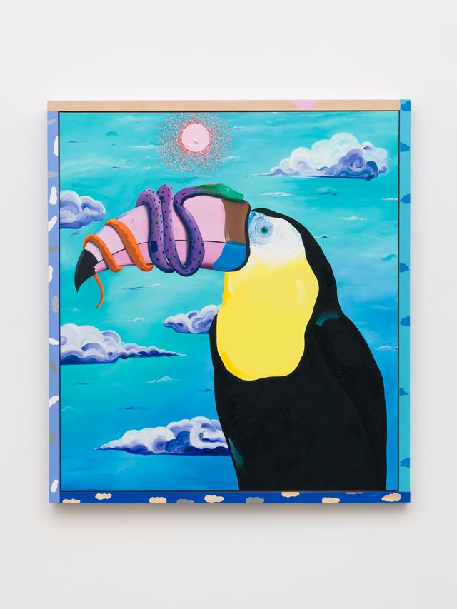 Image of artwork titled "Untitled (toucan, sleeping snake)" by Craig Kucia