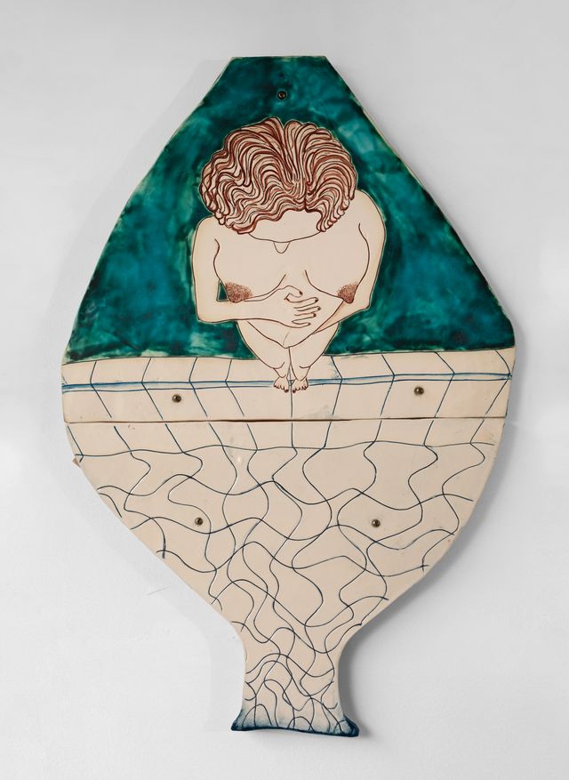 Image of artwork titled "Taking the Plunge (Woman at a Pool)" by Gabriela Vainsencher