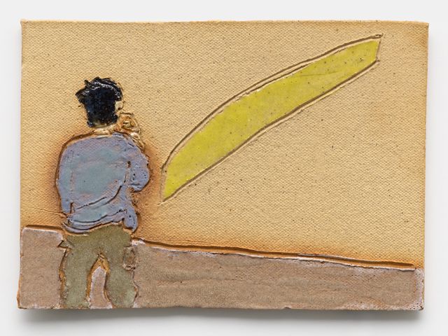 Image of artwork titled "Mark Observing Ellsworth Kelly" by Raina Lee