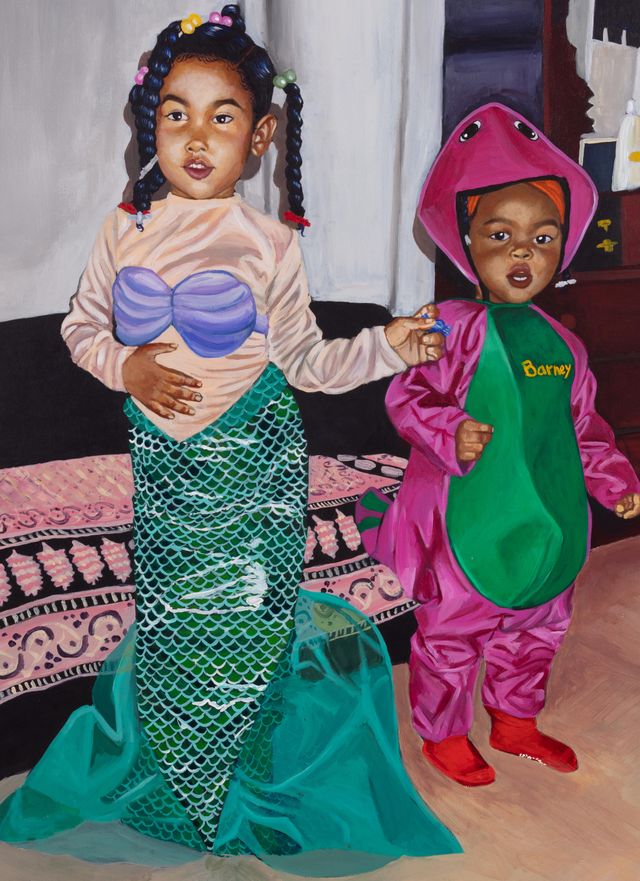 Image of artwork titled "Aja and Aya Halloween, Brooklyn NY #1 " by Aya Brown