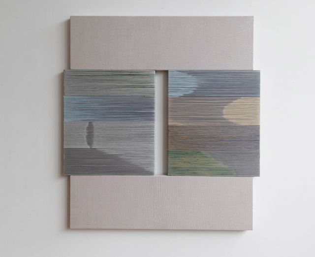 Image of artwork titled "As Night Gives Way" by Carolina Jimenez