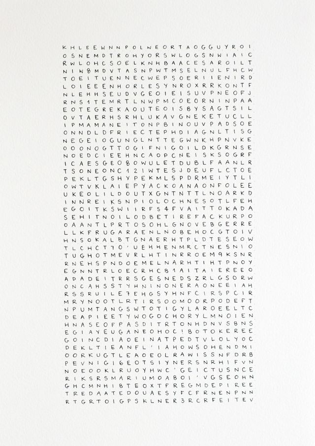 Image of artwork titled "P.S. (1,175 characters / 1,175 strokes)" by Chingsum Jessye Luk