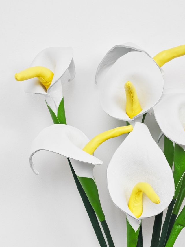 Image of artwork titled "Calla Lilies and Fried Eggs (church breakfast)" by Rose Nestler