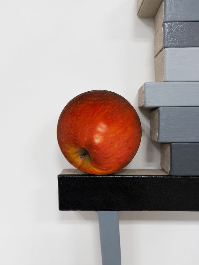 Image of artwork titled "Shelf (Two Red Apples)" by Marius Steiger