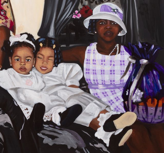 Image of artwork titled "Grandma, Aya, Aja, and Ebony on Easter Sunday, Brooklyn NY #1" by Aya Brown