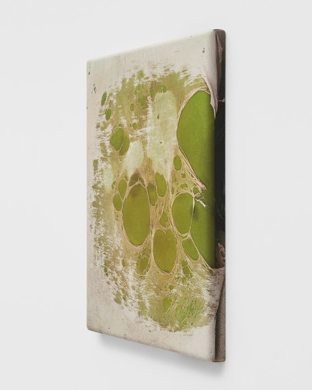Image of artwork titled "The end of the year wears its face in the moon against the disguises one would otherwise put upon it" by Greg Carideo