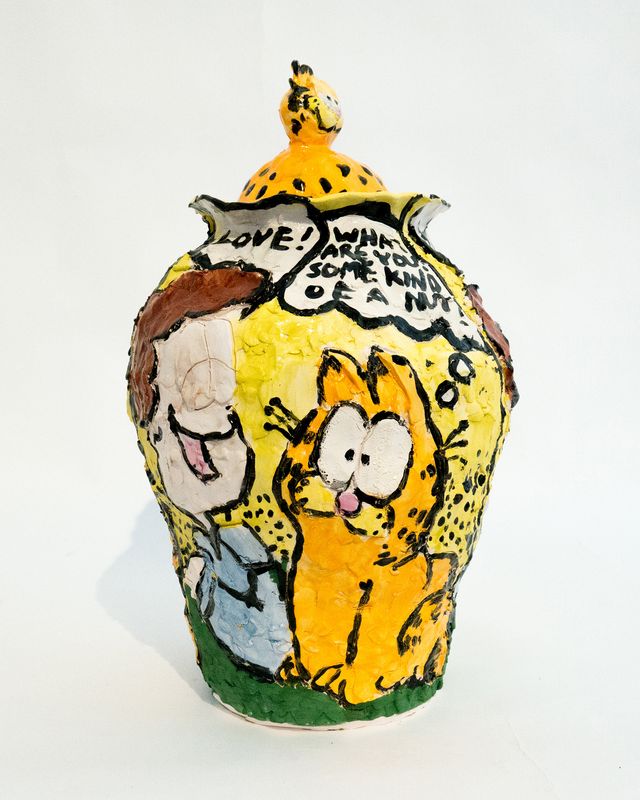 Image of artwork titled "Garfield pot" by Emily Yong Beck