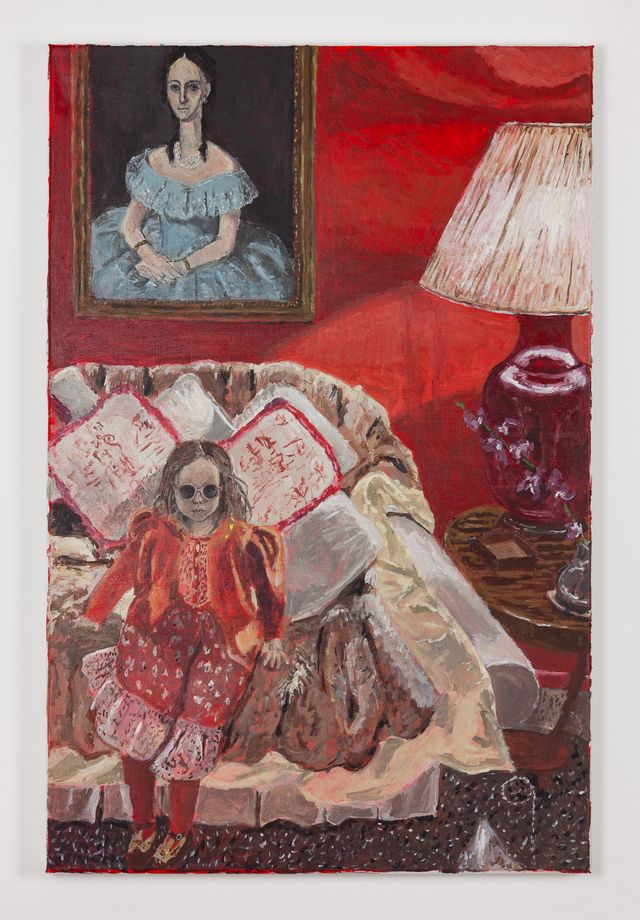 Image of artwork titled "Casa Howard red living room" by Polina Barskaya