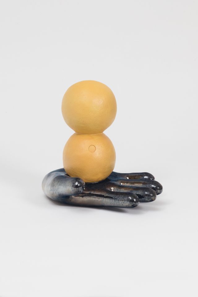 Image of artwork titled "Hand with Two Grapefruits" by Wade Tullier
