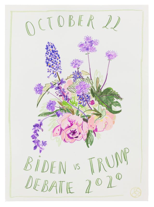 Image of artwork titled "Biden vs Trump Debate 2020 (October 22)" by Lily Stockman