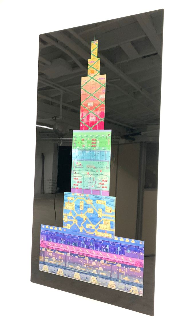 Image of artwork titled "Shapes and Ladders (Video Game still of "All Levels")" by Ani Liu