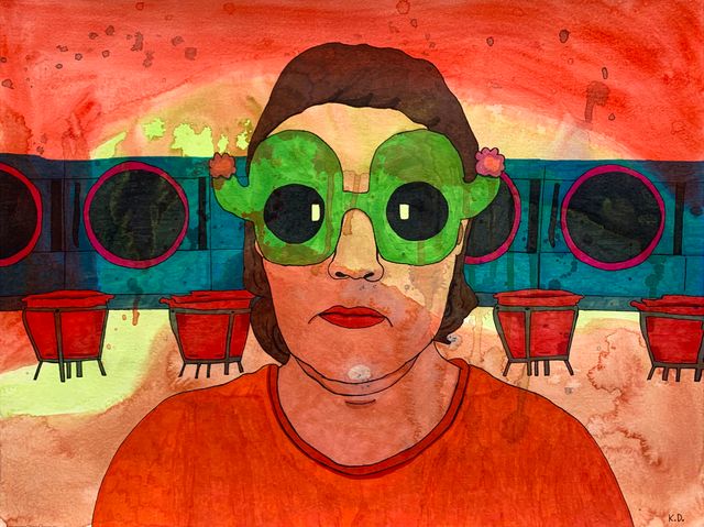 Image of artwork titled "Self Portrait with Cactus" by Karla Diaz
