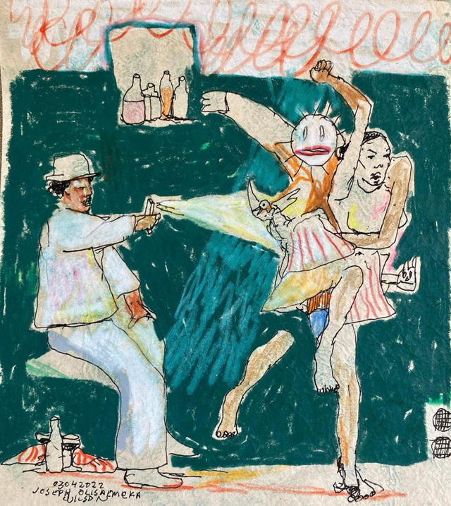 Image of artwork titled "Scene from the Dance Floor" by Joseph Olisaemeka Wilson