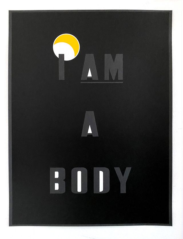 Image of artwork titled "I AM A BODY (BLACK)" by Baseera Khan