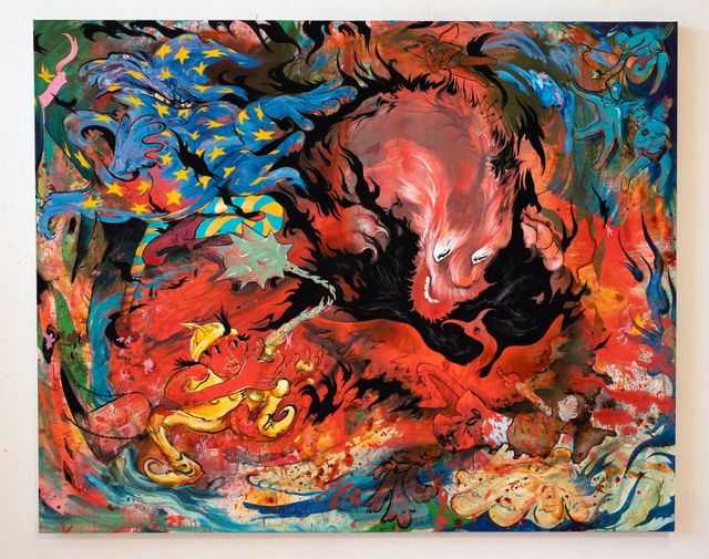 Image of artwork titled ""Medieval Mirthing"" by Susan Kim Alvarez