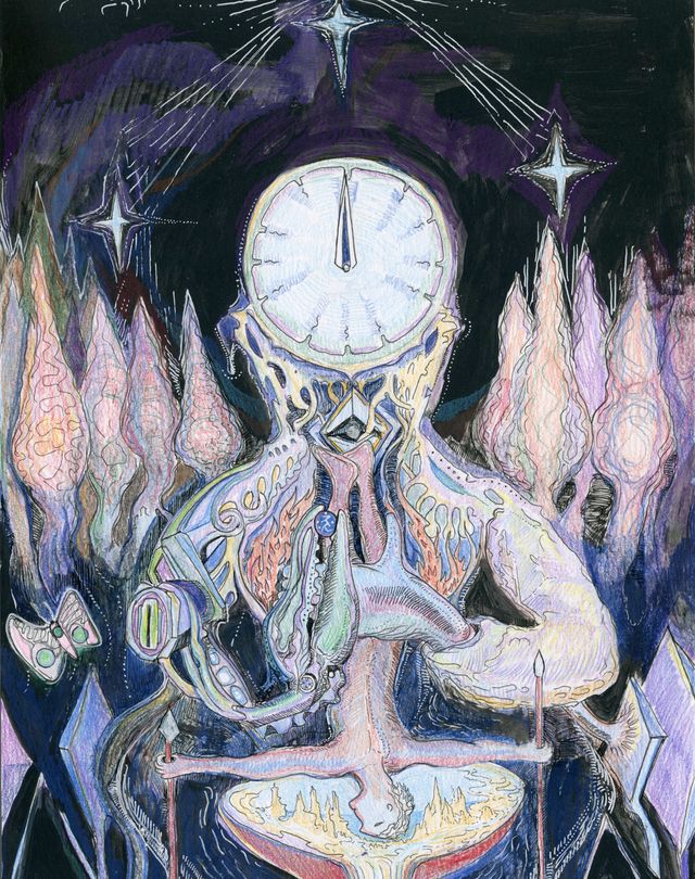 Image of artwork titled "Clock World Oblation" by Max Razdow