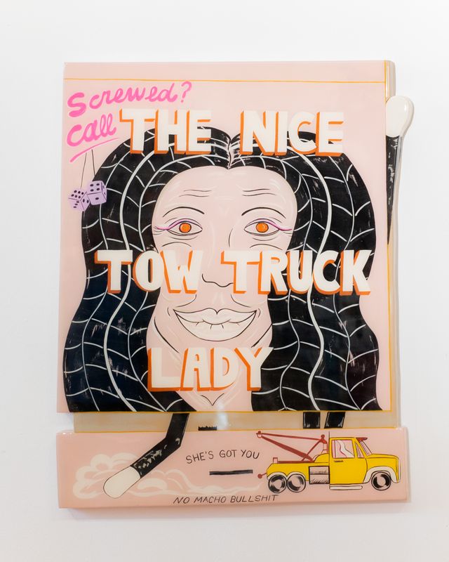 Image of artwork titled "The Nice Tow Truck Lady Matchbook" by Kelly Breez