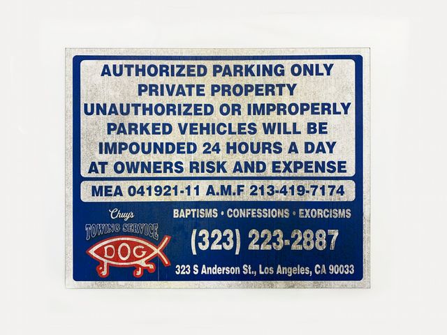 Image of artwork titled "Towing Sign 1" by Mario Ayala