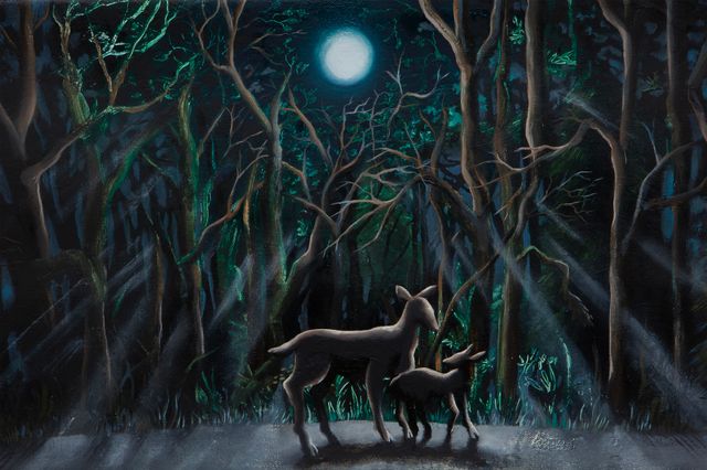 Image of artwork titled "New Moon Night" by Kat Lyons