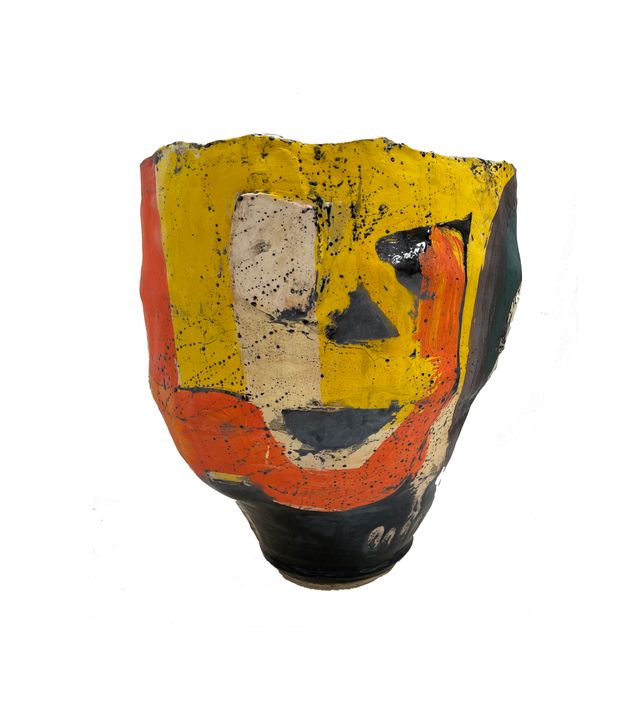 Roger Herman, large bowl,yellow,orange,black , 2022 – New Art