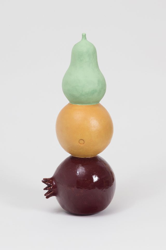 Image of artwork titled "Fruit Stack (Pear, Grapefruit, Pomegranate)" by Wade Tullier