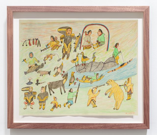 Image of artwork titled "Camp Scene" by Ruth Annaqtuusi  Tulurialik (B.1934)