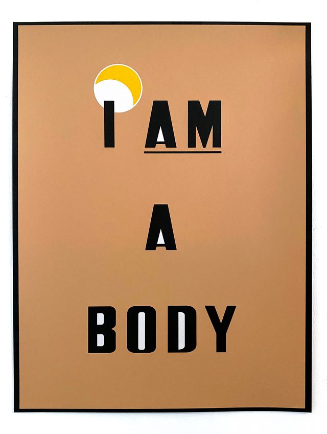 Image of artwork titled "I AM A BODY (BLACK)" by Baseera Khan